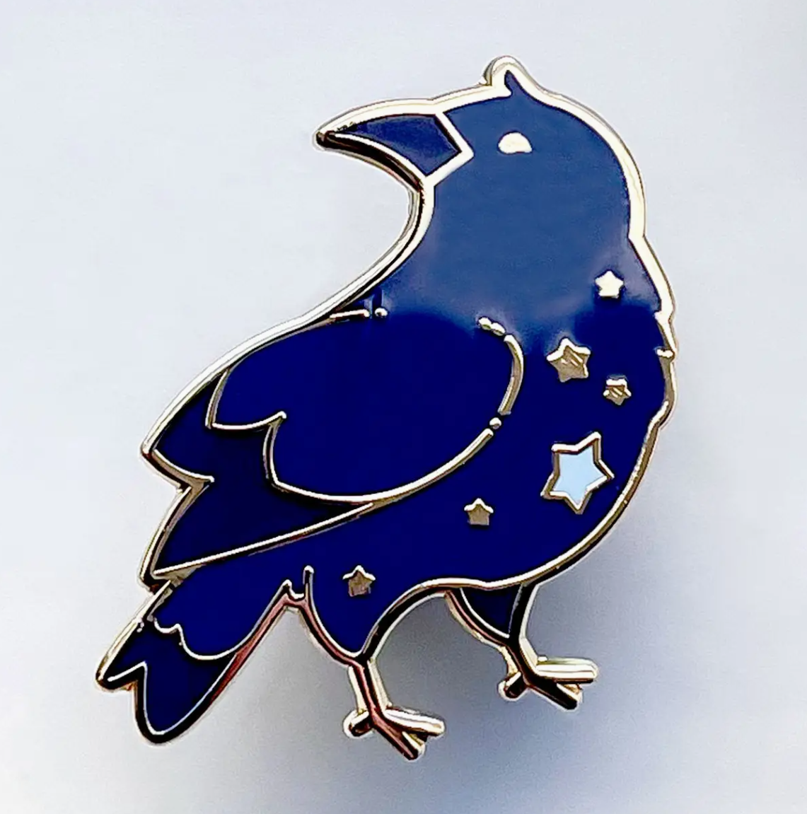 Celestial Star Crow Enamel Pin