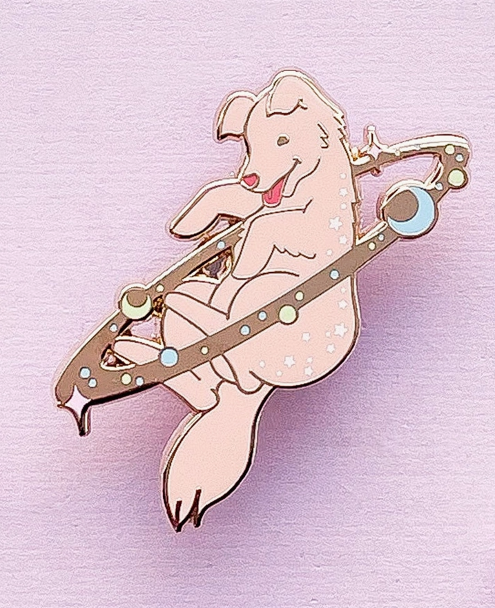 Cosmic Dog Enamel Pin