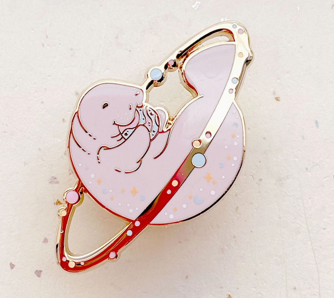 Cosmic Manatee Enamel Pin