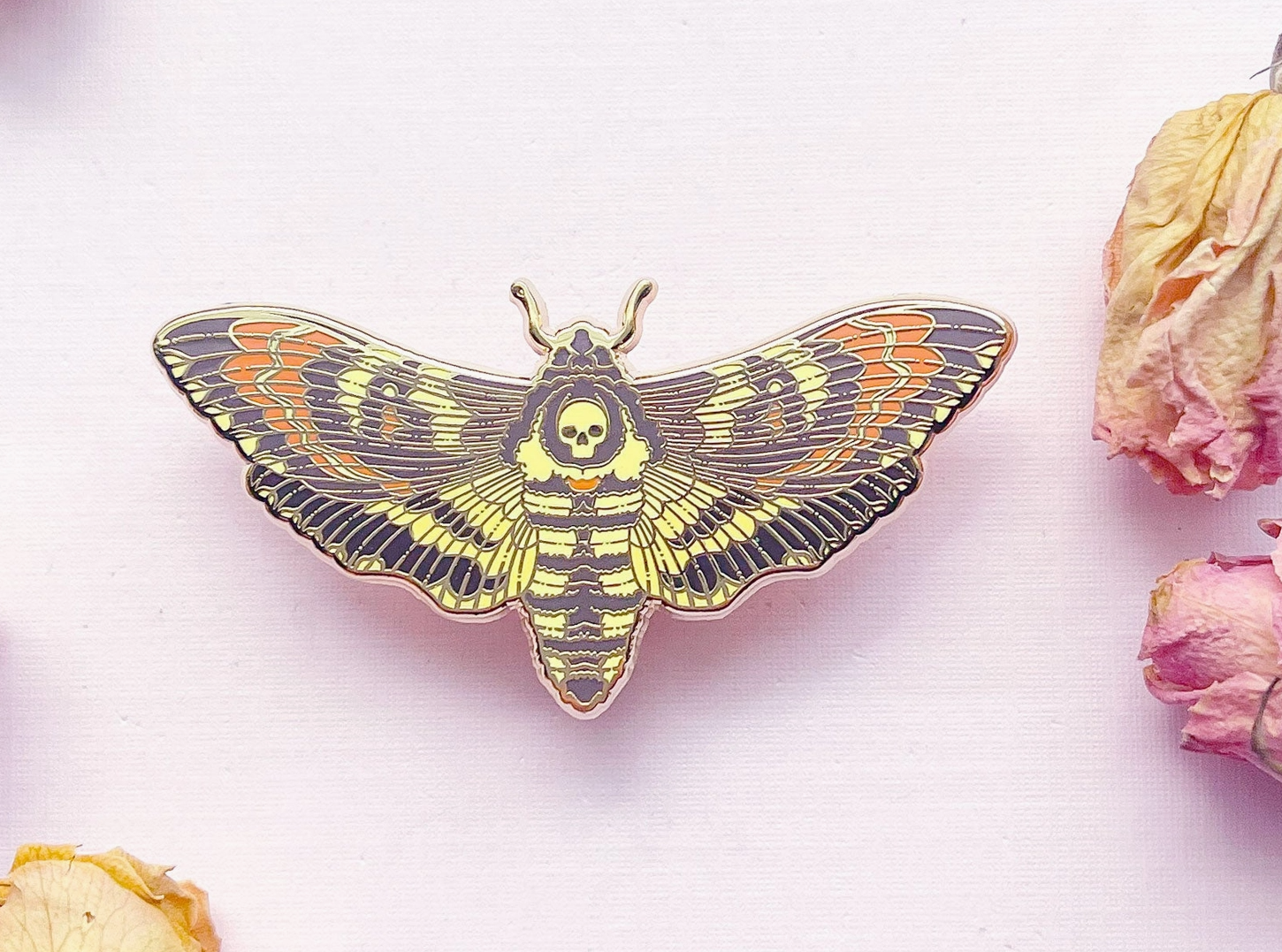 Death's Head Hawkmoth (Acherontia lachesis) Enamel Pin