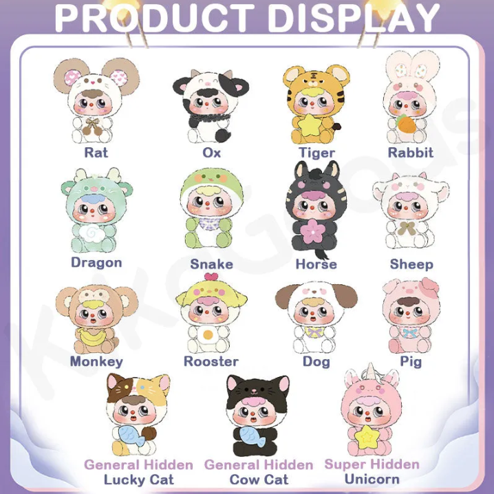 DOUBAO Chinese Zodiac Series Plush Blind Box