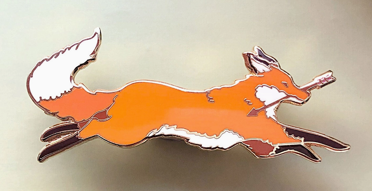 Red Fox Thief Enamel Pin