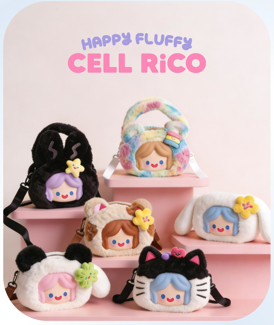 RiCO Cute Animal Series Plush Bag Blind Box – Fluffy Crossbody Bag