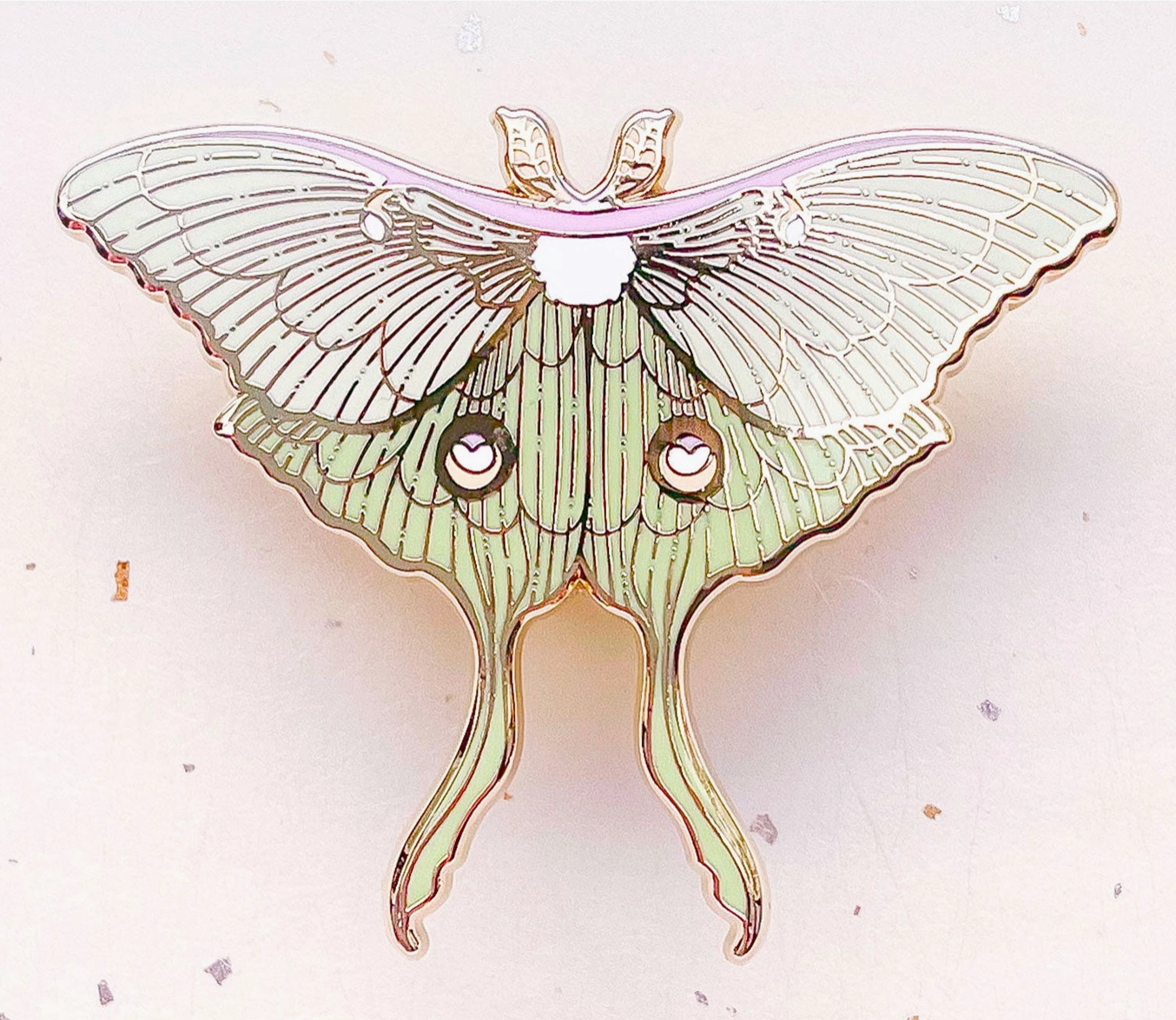 Luna Moth (Actias luna) Enamel Pin