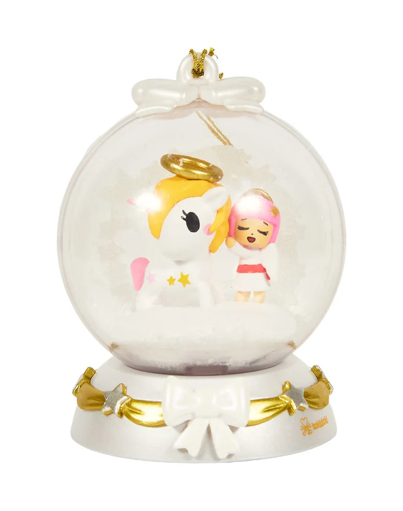 Snow Globe Ornaments Holiday Sparkle Unicorno