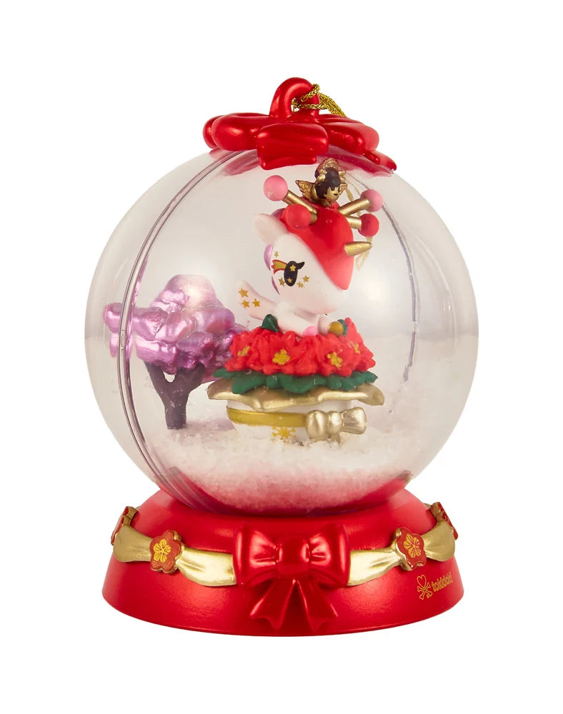 Snow Globe Ornaments Holiday Sparkle Unicorno