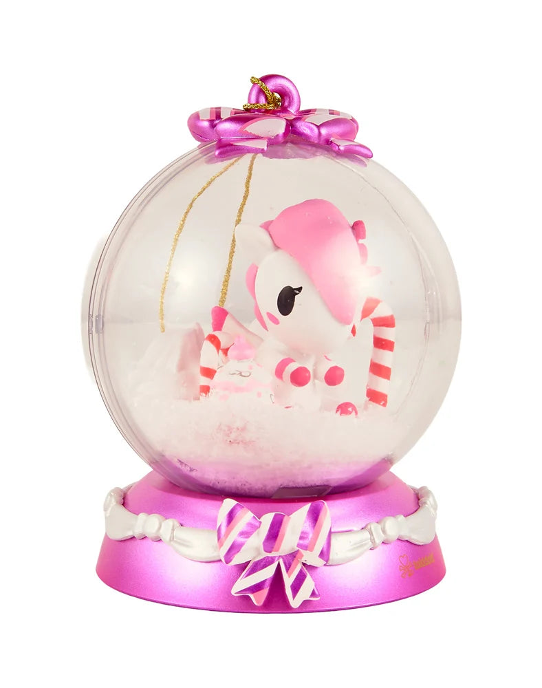 Snow Globe Ornaments Holiday Sparkle Unicorno