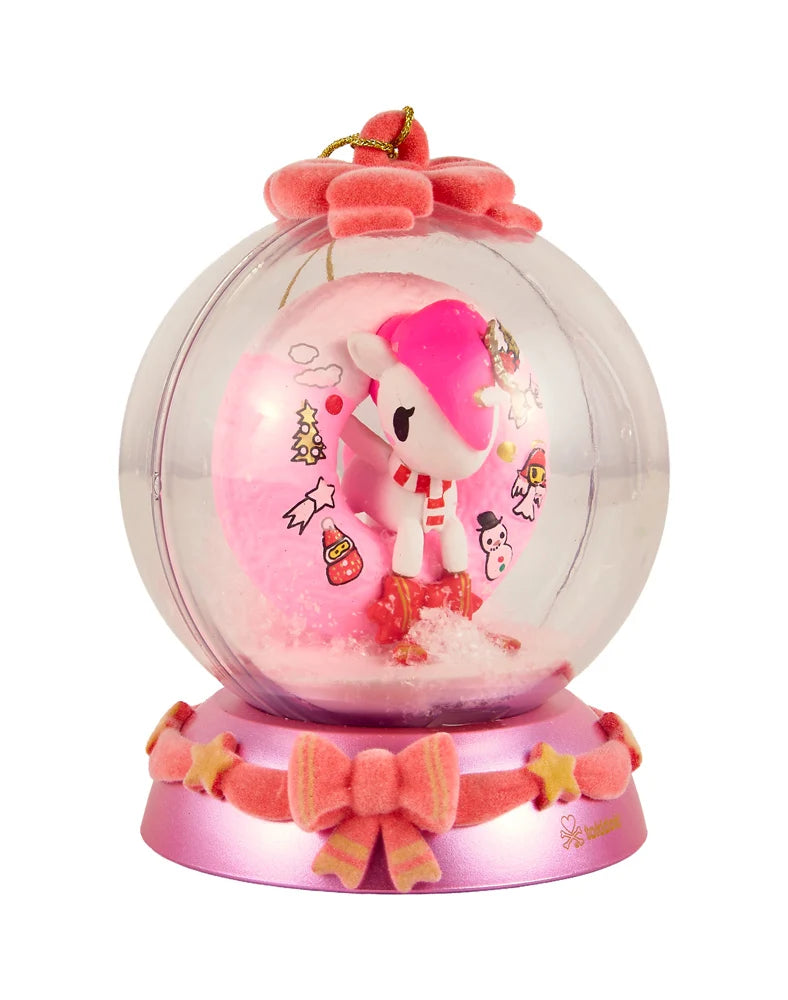 Snow Globe Ornaments Holiday Sparkle Unicorno