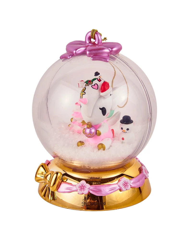 Snow Globe Ornaments Holiday Sparkle Unicorno